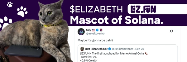 Just Elizabeth Cat Banner
