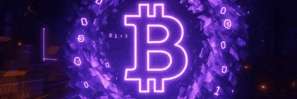Purple Bitcoin Banner