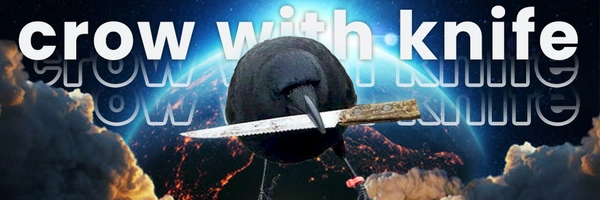 crow with knife Banner