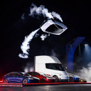 Flying Tesla Roadster